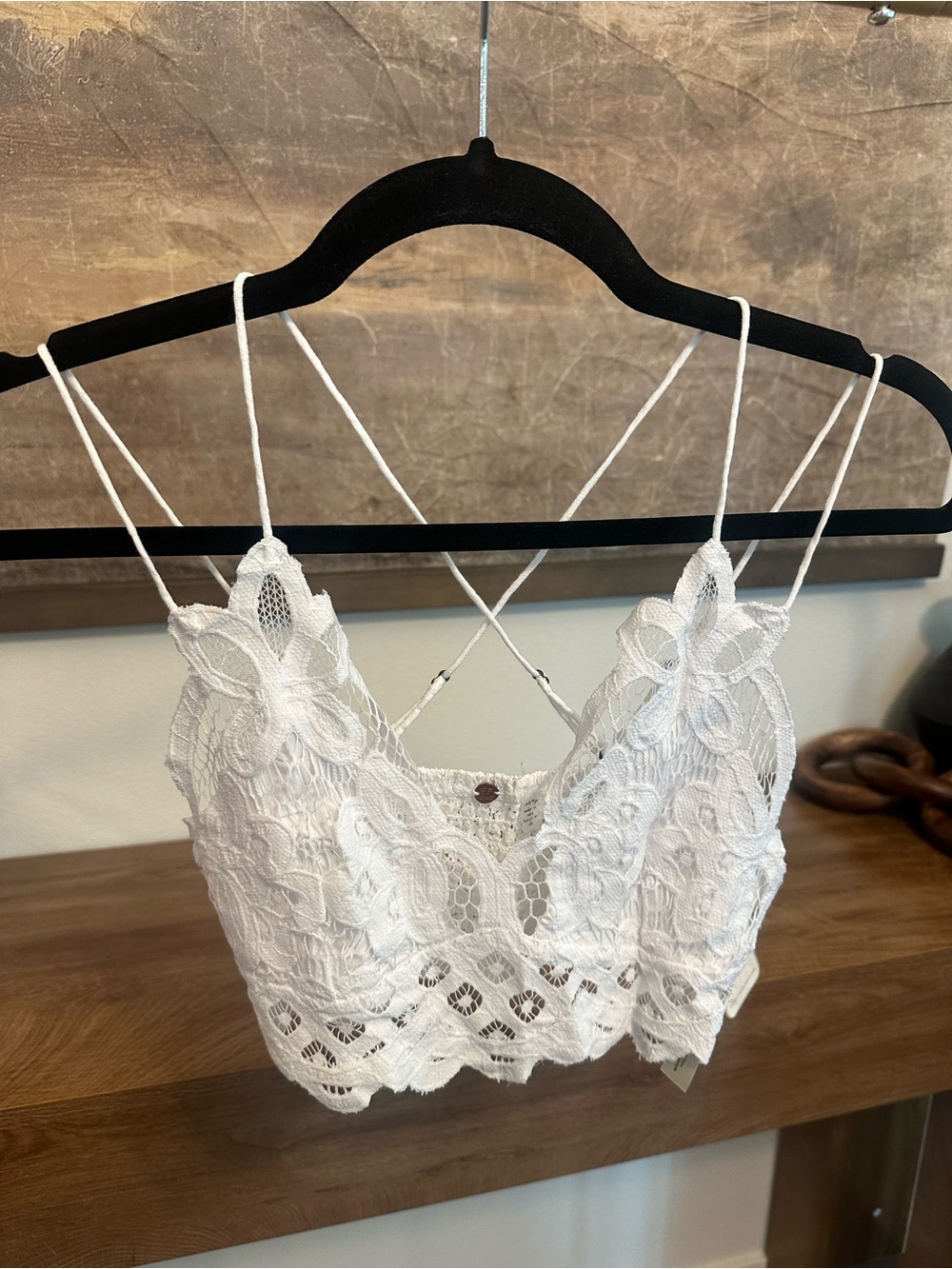 NWT Free People White Adella bralette $38 retail Size: XS